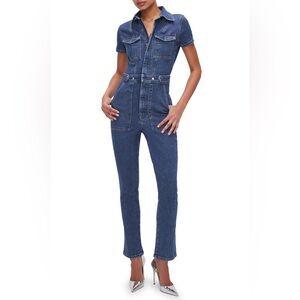 GOOD AMERICAN “Fit For Success” Denim Jumpsuit In Color: Indigo594 💙